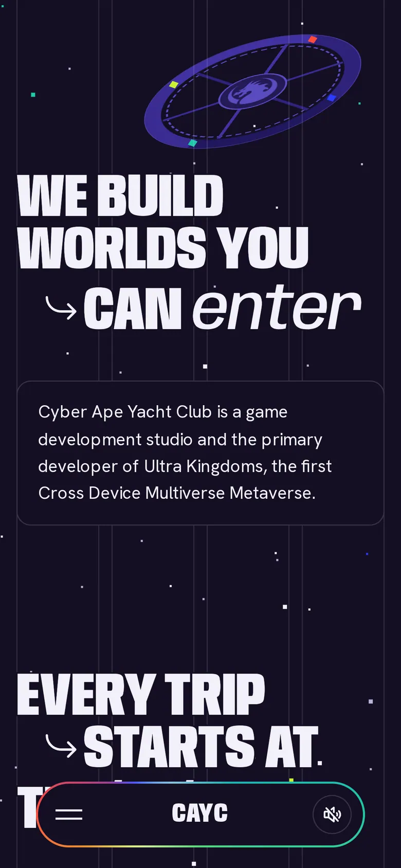 CAYC website on a phone